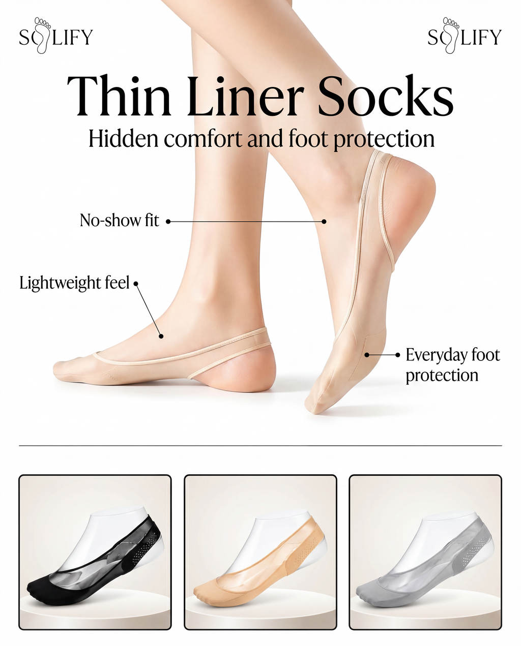 Solify™ Thin Liner Socks